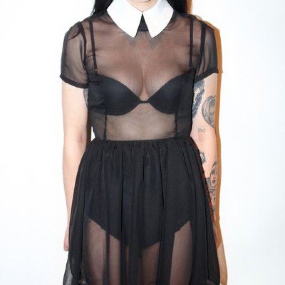 HTF rare Deandri sheer Roselle doll dress sz M L